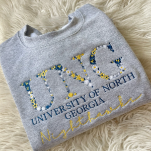 Custom Floral Letter Embroidered Sweatshirt