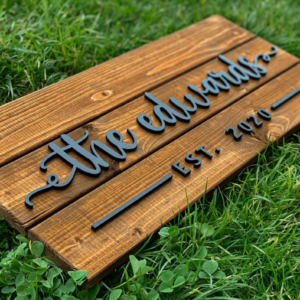 Custom Family Name Wood Sign